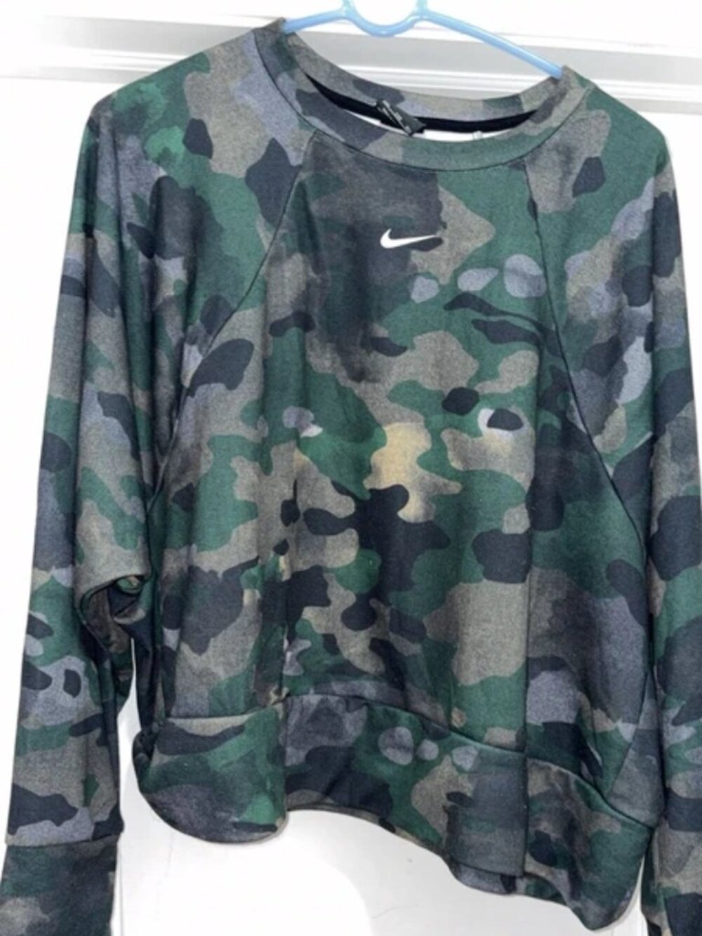 Nike Dri-FIT Camo Cropped Sweatshirt XXL - Picture 1 of 4